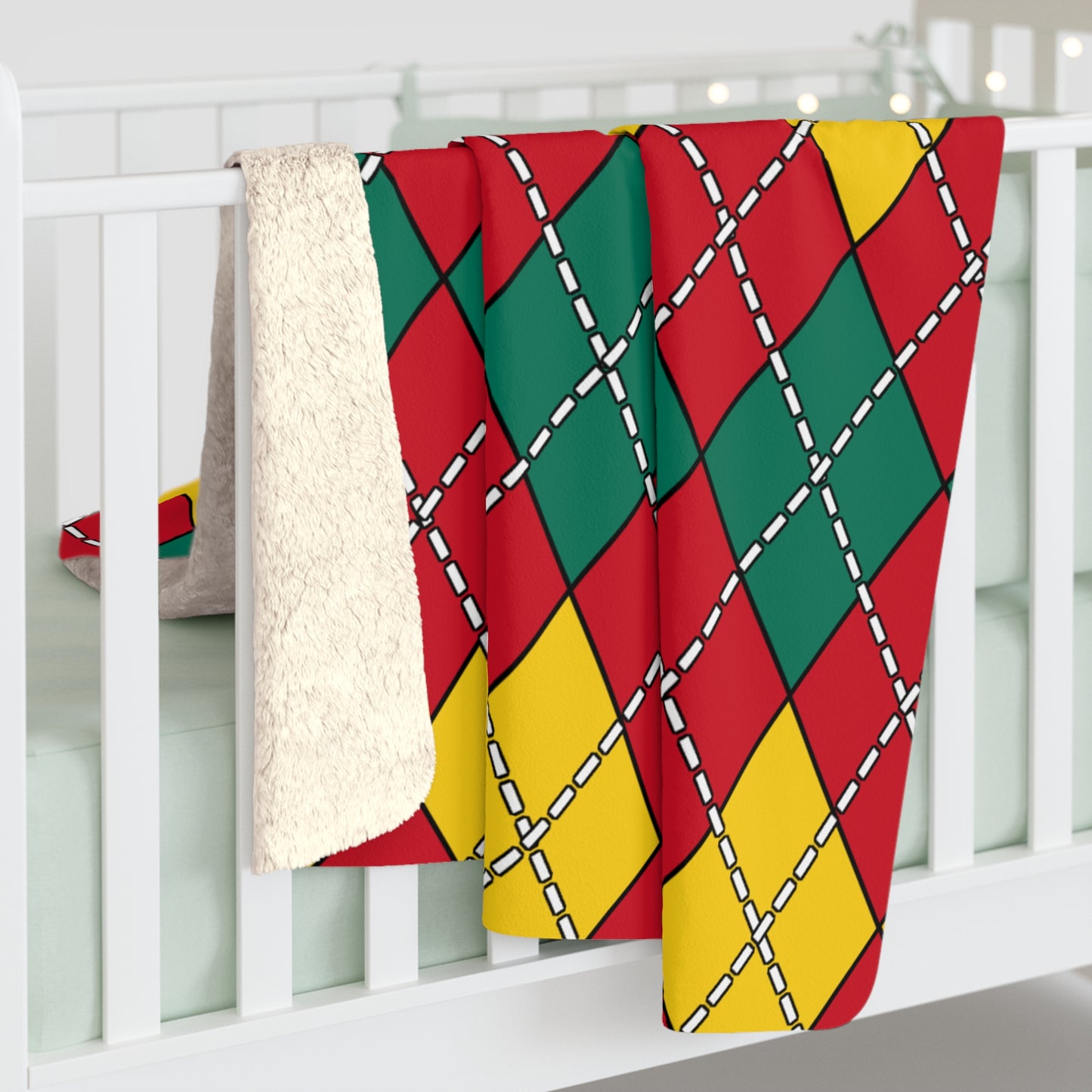 Grenada Retro Argyle Blanket Throw