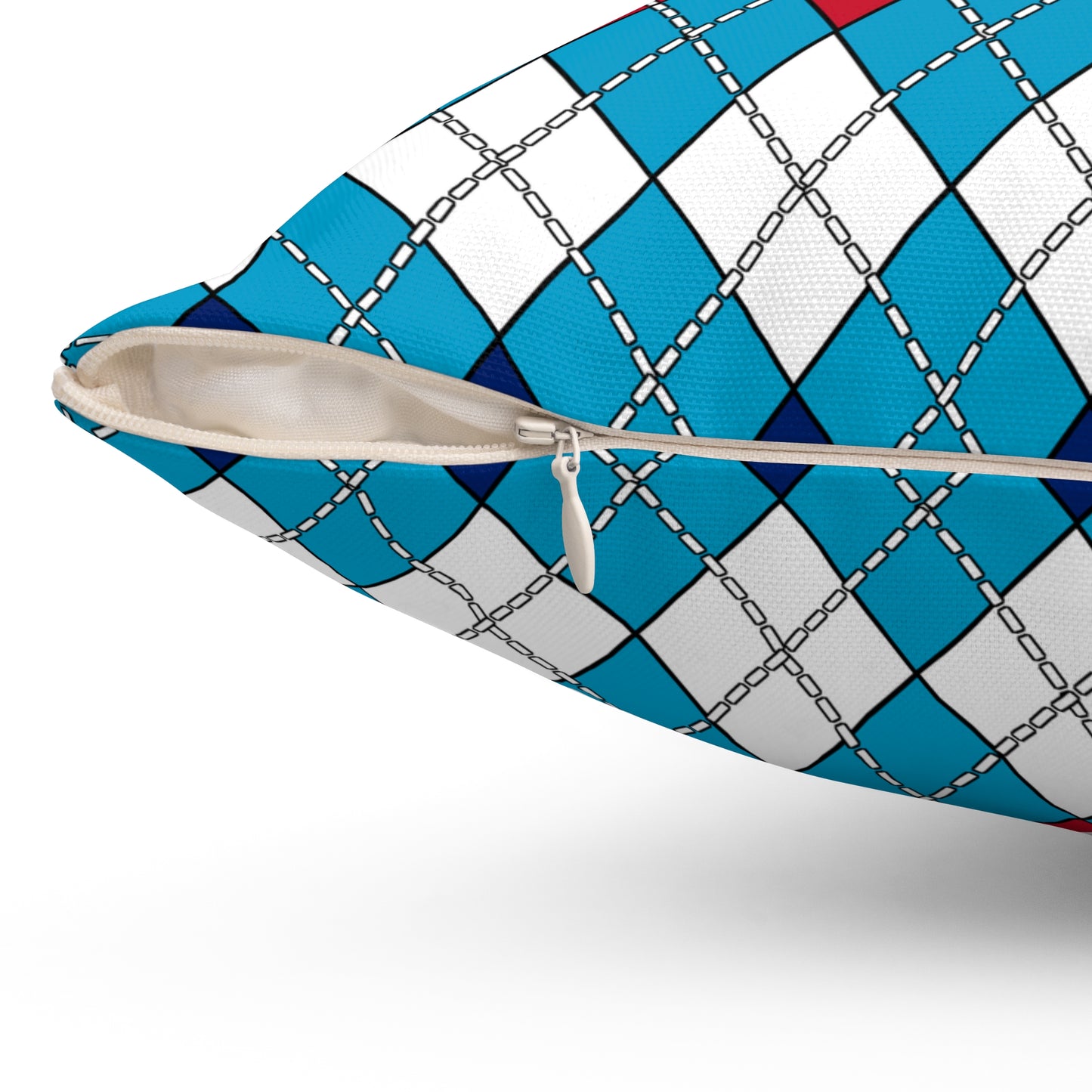 Tuvalu Retro Argyle Cushion Pillow