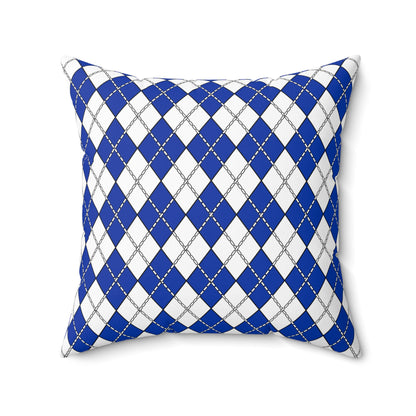 Uruguay Retro Argyle Cushion Pillow