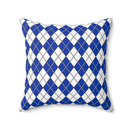 Uruguay Retro Argyle Cushion Pillow