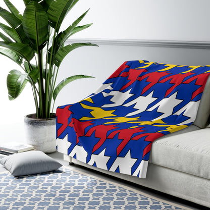 Philippines Retro Houndstooth Blanket Throw