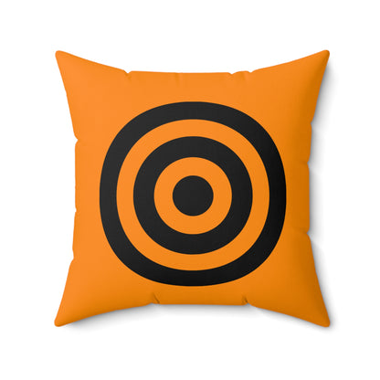 Dark Orange, Black Retro Target Cushion Pillow