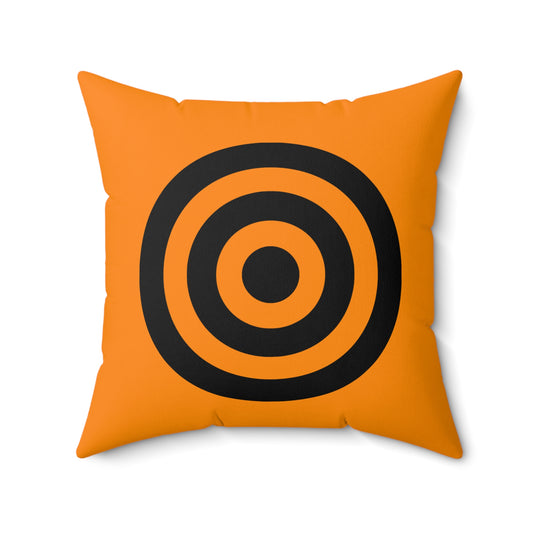 Dark Orange, Black Retro Target Cushion Pillow