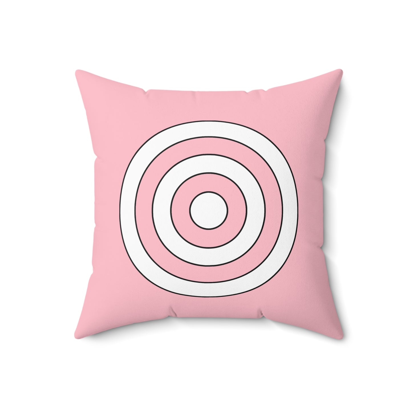 Pink, White Retro Target Cushion Pillow