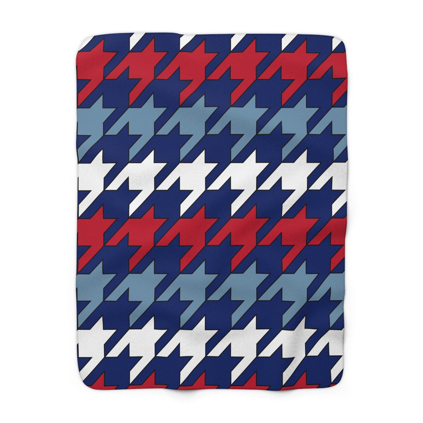 Falkland Islands Retro Houndstooth Blanket Throw