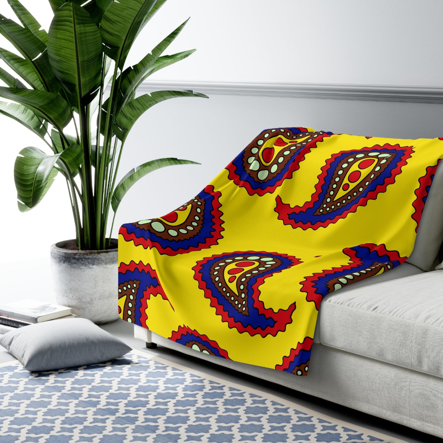 Ecuador Retro Paisley Blanket Throw
