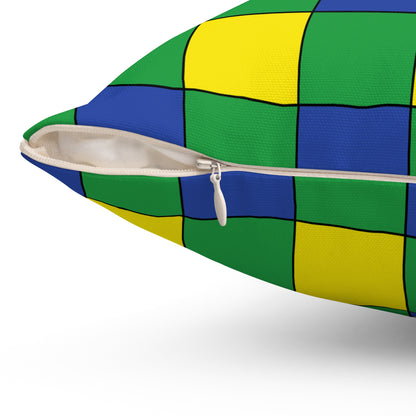 Brazil Retro Check Cushion Pillow