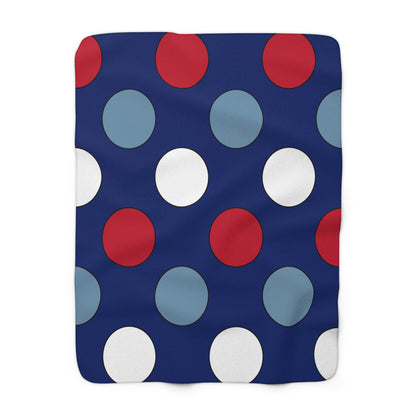 Falkland Islands Retro Polka Dots Blanket Throw