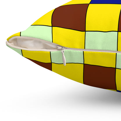 Ecuador Retro Check Cushion Pillow
