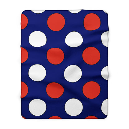 Cabo Verde Retro Polka Dots Blanket Throw