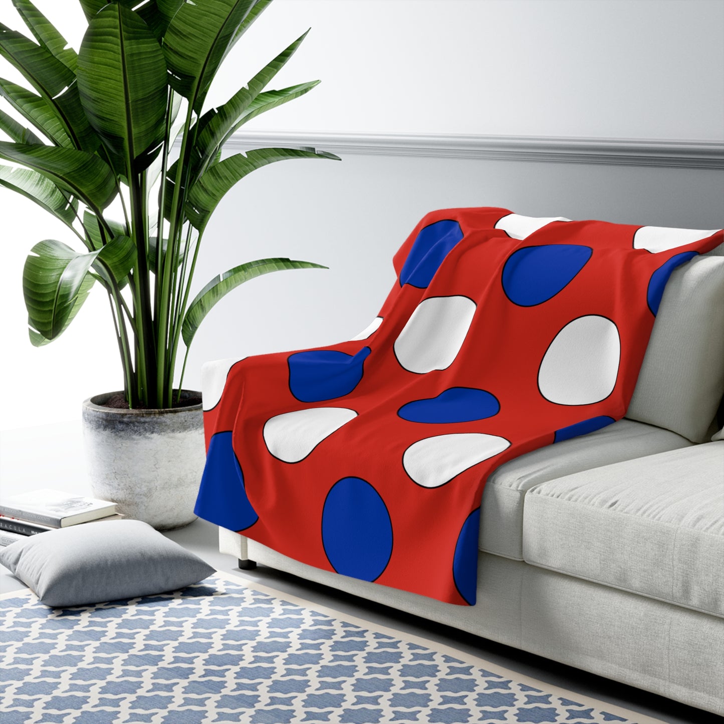 Paraguay Retro Polka Dots Blanket Throw