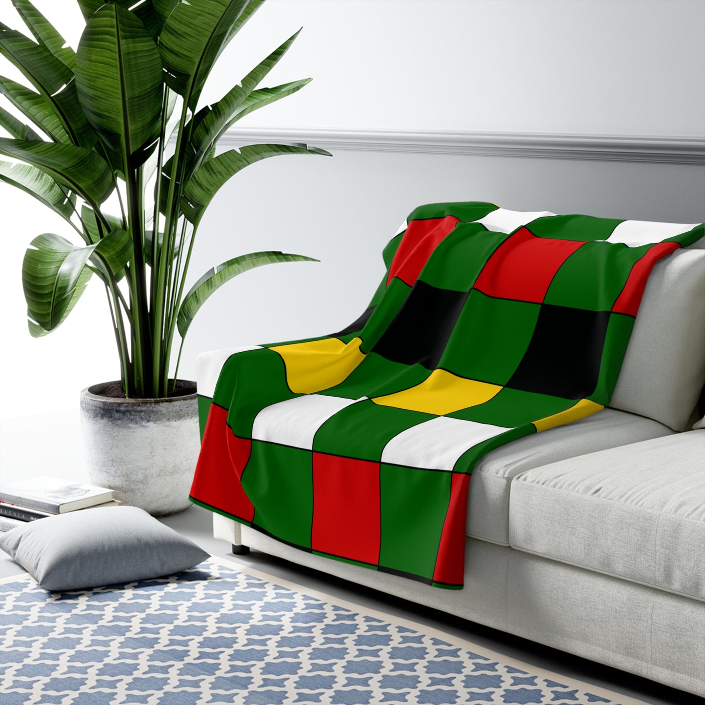 Zimbabwe Retro Check Blanket Throw