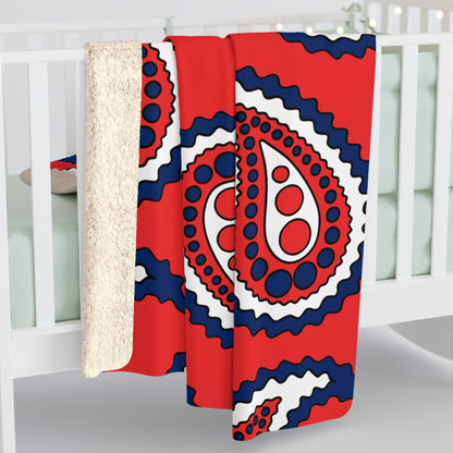 Svalbard And Jan Mayen Retro Paisley Blanket Throw