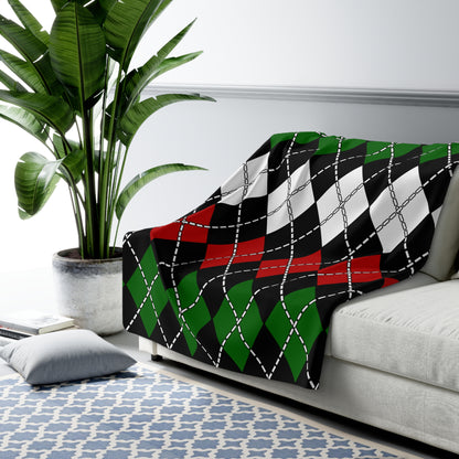 Kenya Retro Argyle Blanket Throw
