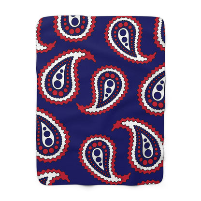 South Georgia And The South Sandwich Islands Retro Paisley Blanket Throw