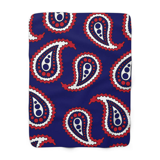 South Georgia And The South Sandwich Islands Retro Paisley Blanket Throw