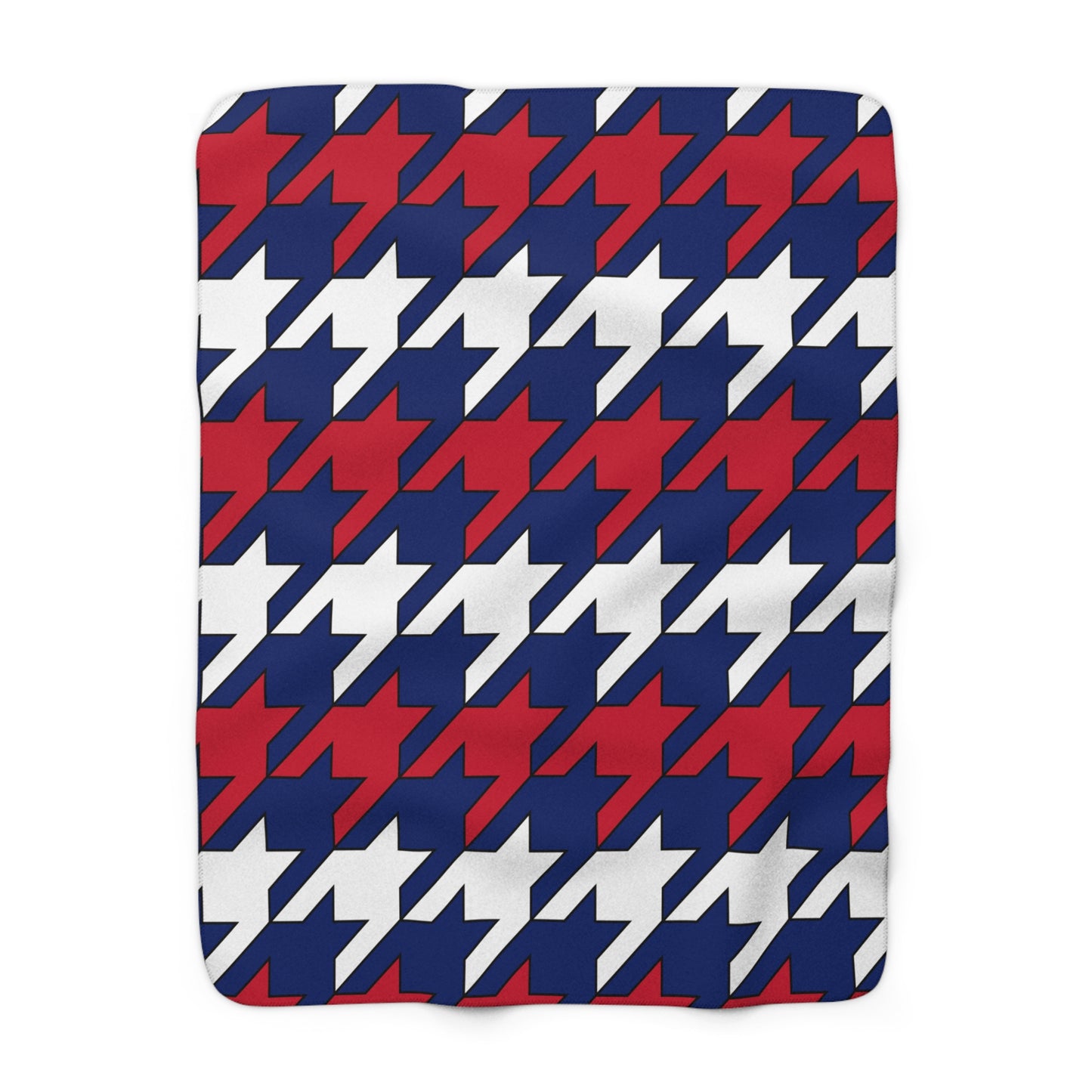 Ascension Island Retro Houndstooth Blanket Throw