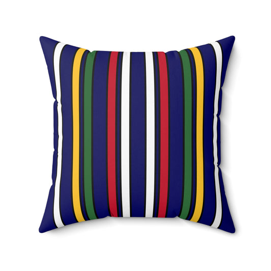 British Virgin Islands Retro Stripes Cushion Pillow