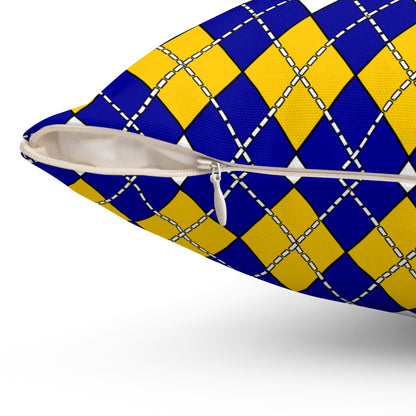 Bosnia And Herzegovina Retro Argyle Cushion Pillow
