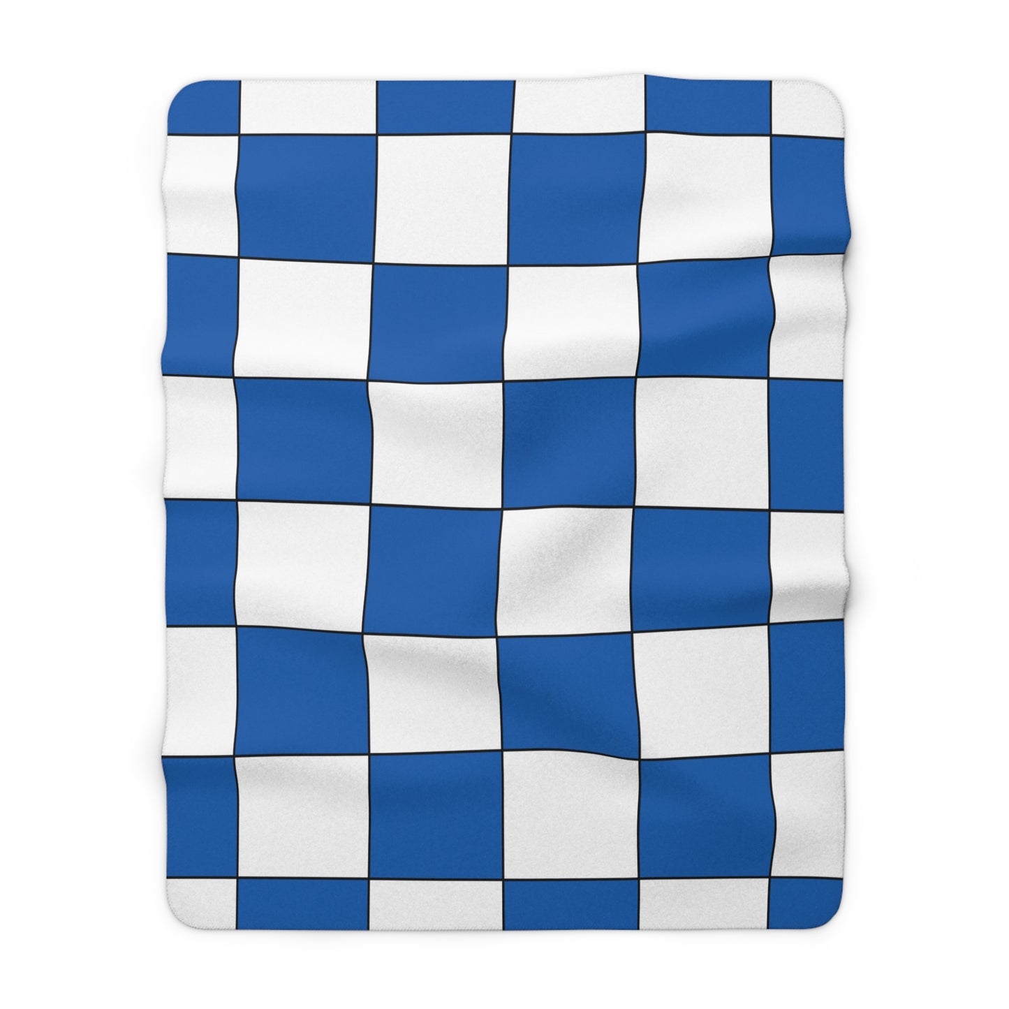 Greece Retro Check Blanket Throw