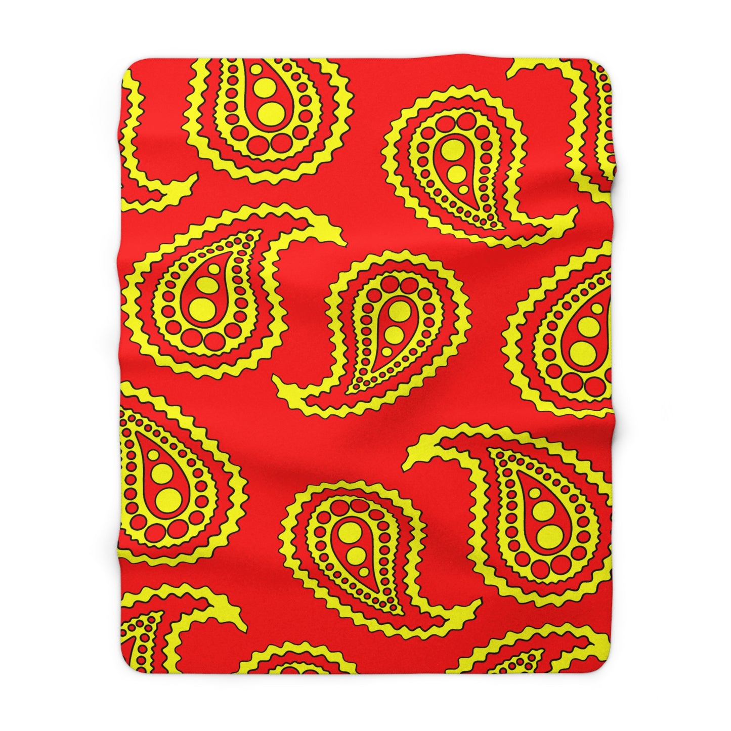 Kyrgyzstan Retro Paisley Blanket Throw