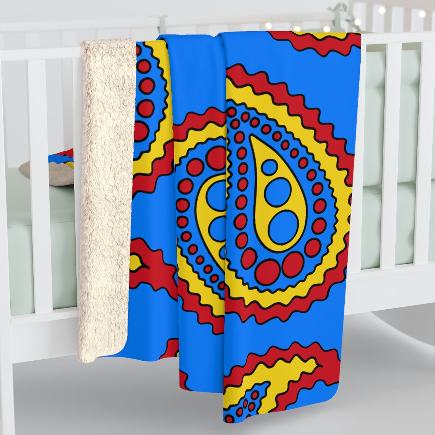 Democratic Republic of the Congo Retro Paisley Blanket Throw