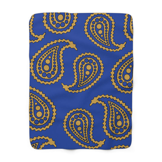 Kosovo Retro Paisley Blanket Throw