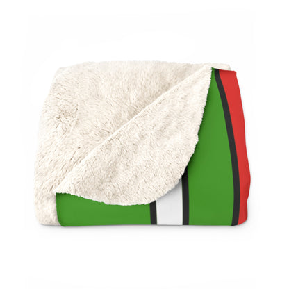 Equatorial Guinea Retro Stripes Blanket Throw