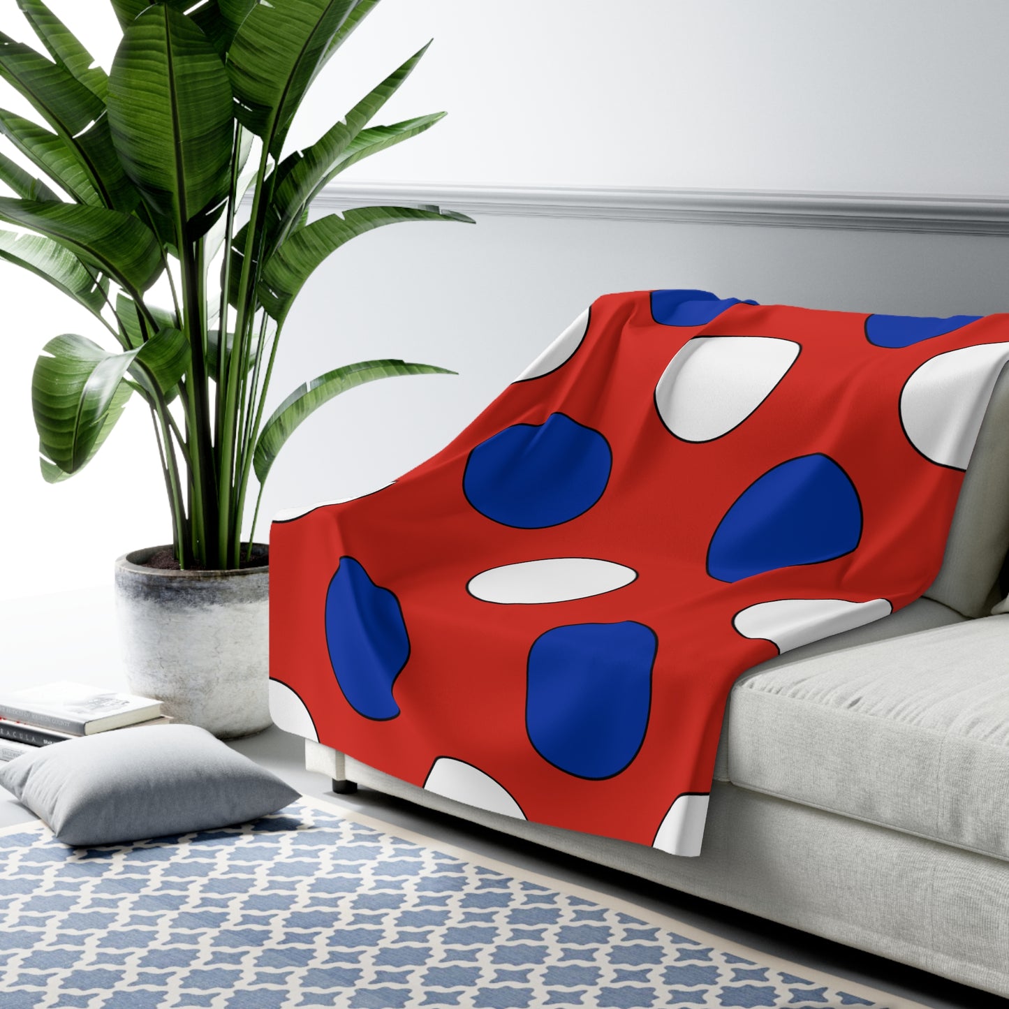 Paraguay Retro Polka Dots Blanket Throw