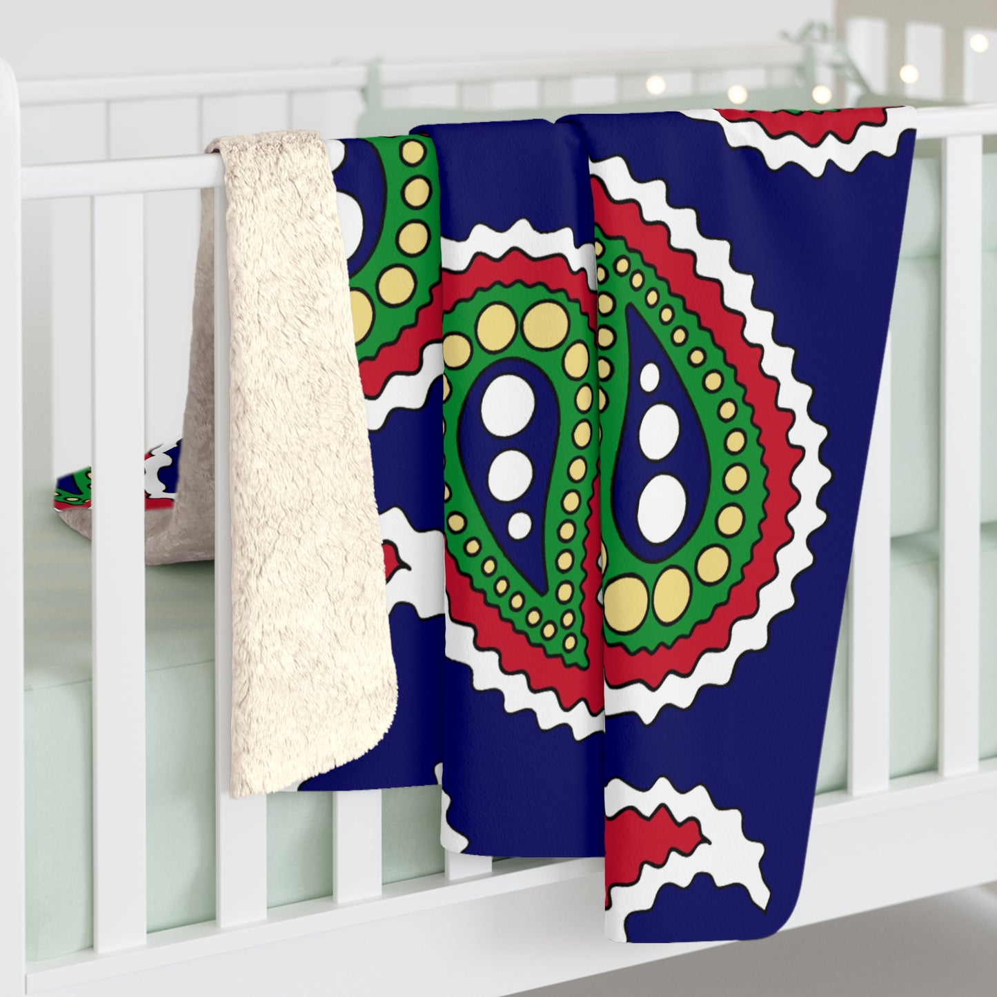 Cayman Islands Retro Paisley Blanket Throw