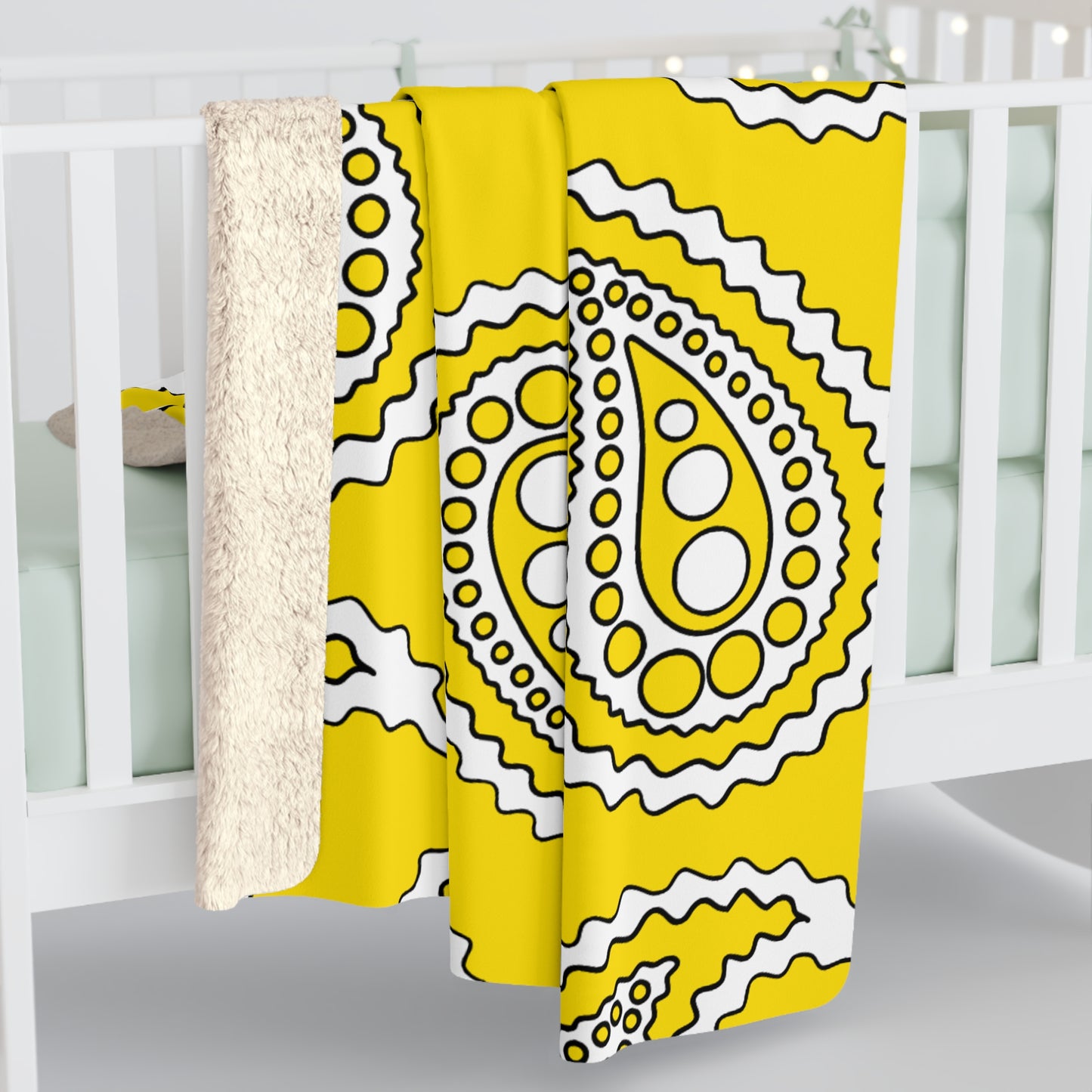 Vatican City Retro Paisley Blanket Throw
