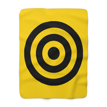 Gold, Black Retro Target Blanket Throw
