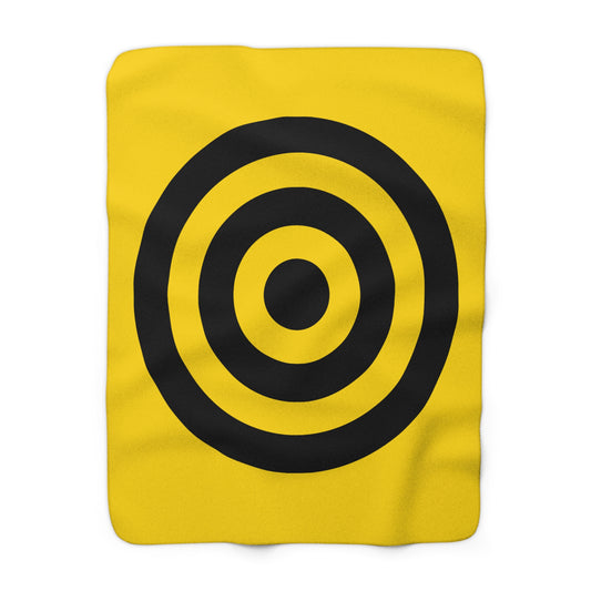 Gold, Black Retro Target Blanket Throw