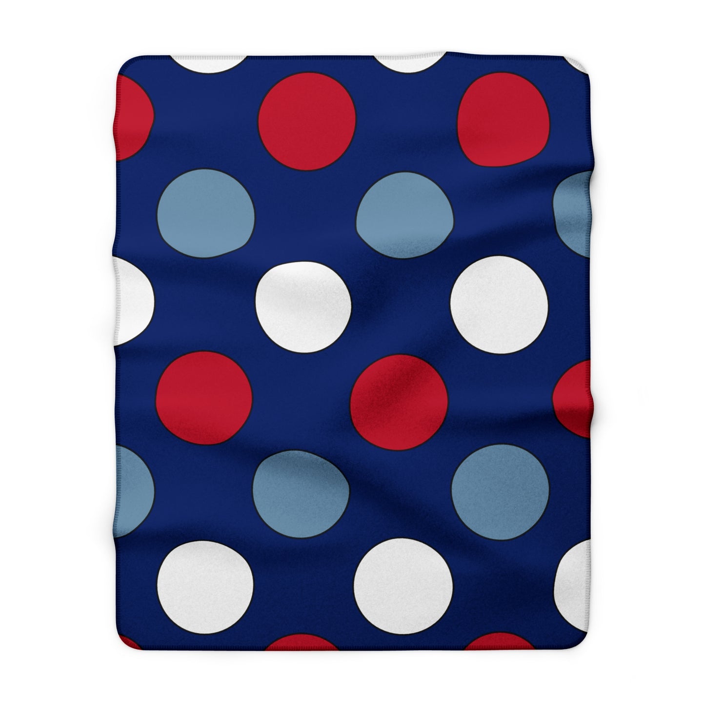 Falkland Islands Retro Polka Dots Blanket Throw