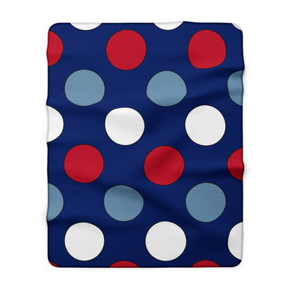Falkland Islands Retro Polka Dots Blanket Throw