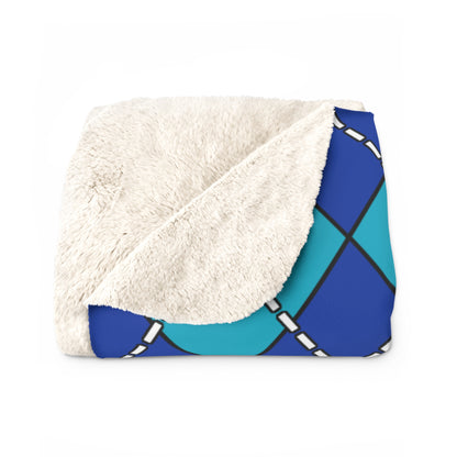 Pacific Islands Retro Argyle Blanket Throw