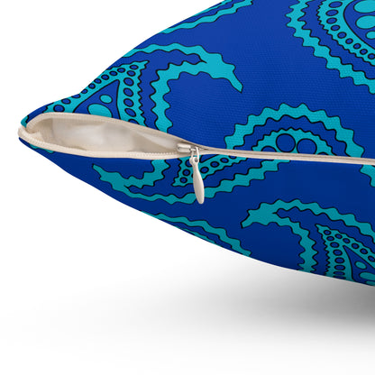 Pacific Islands Retro Paisley Cushion Pillow