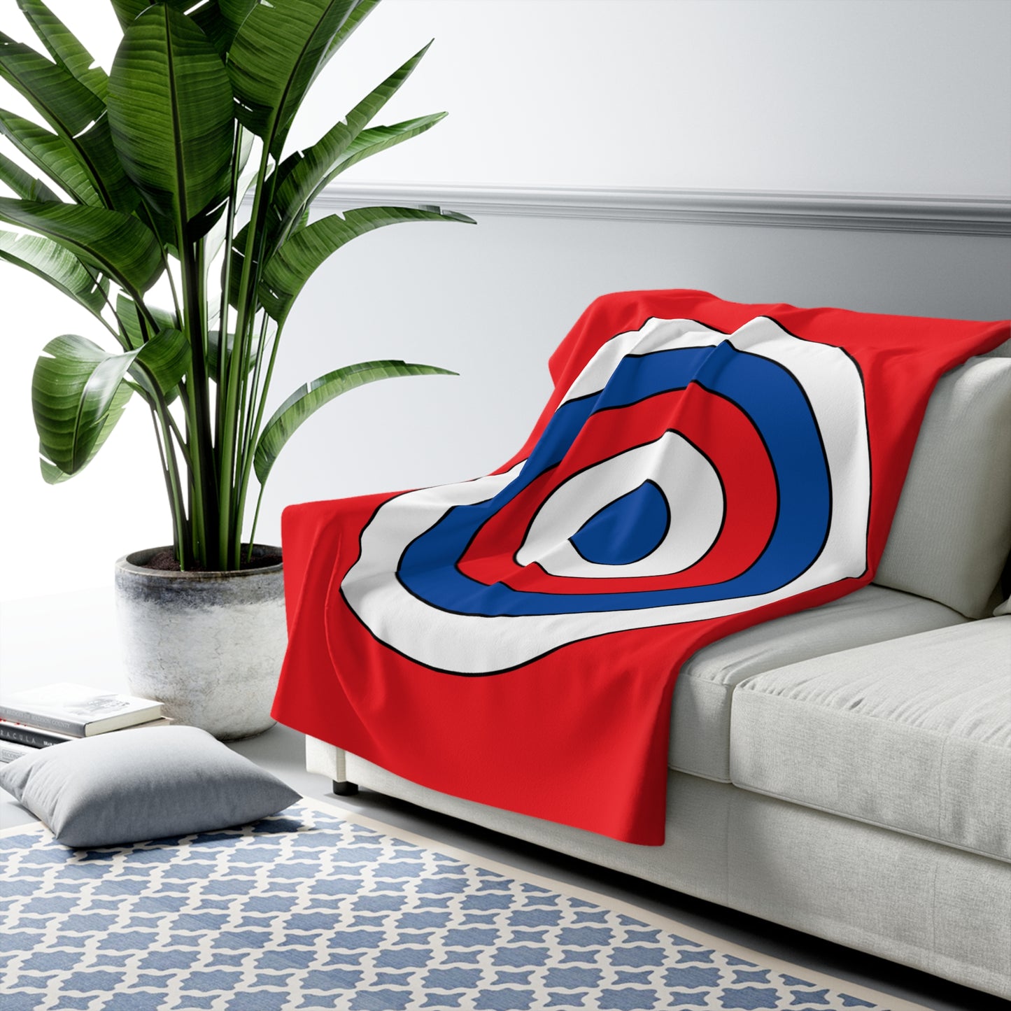 Slovakia Retro Target Blanket Throw