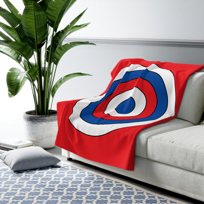 Slovakia Retro Target Blanket Throw