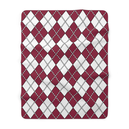 Qatar Retro Argyle Blanket Throw