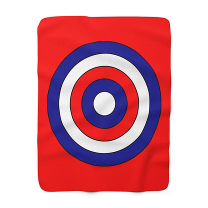 Croatia Retro Target Blanket Throw