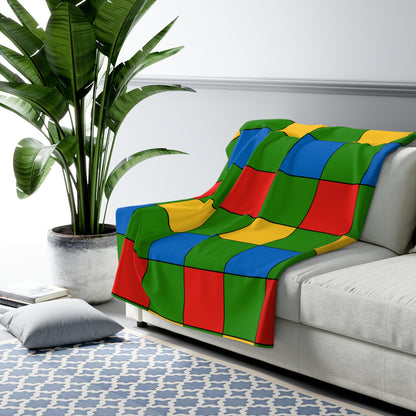Ethiopia Retro Check Blanket Throw