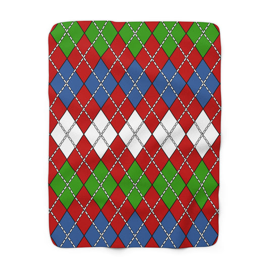Namibia Retro Argyle Blanket Throw