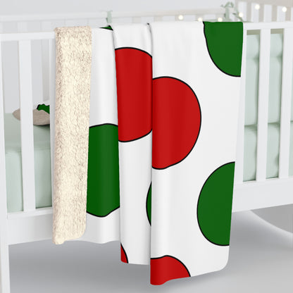 Tajikistan Retro Polka Dots Blanket Throw