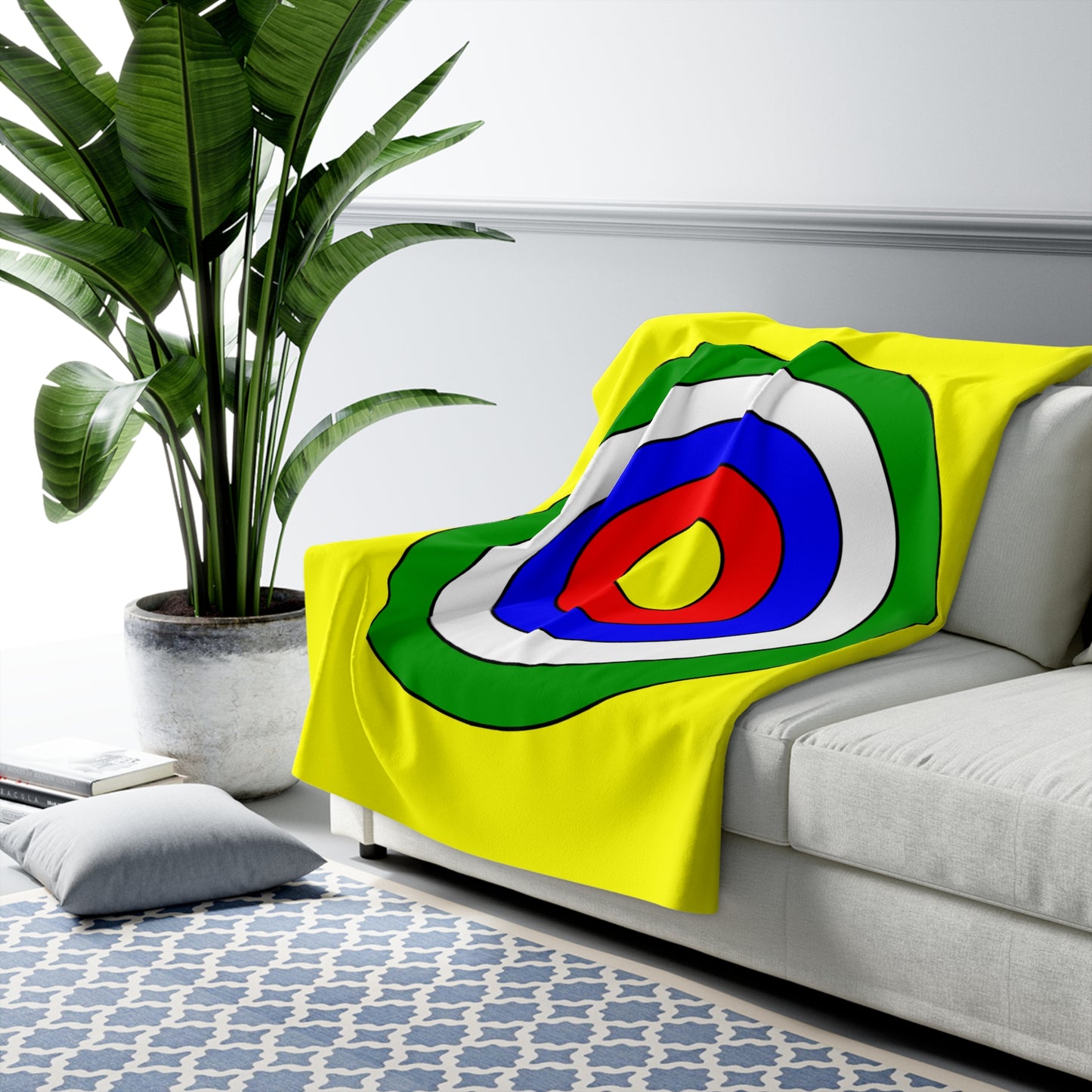 Central African Republic Retro Target Blanket Throw