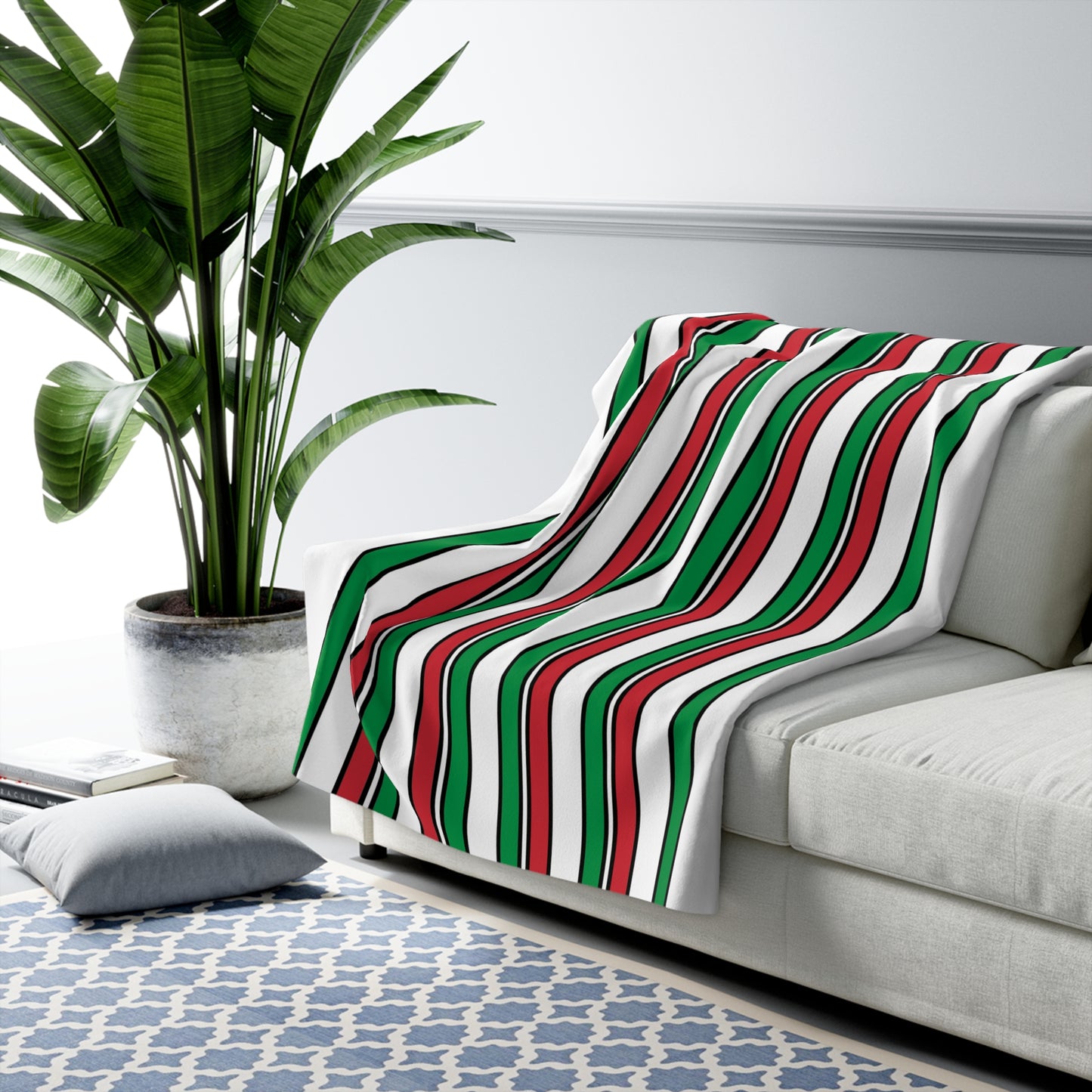 Italy Retro Stripes Blanket Throw