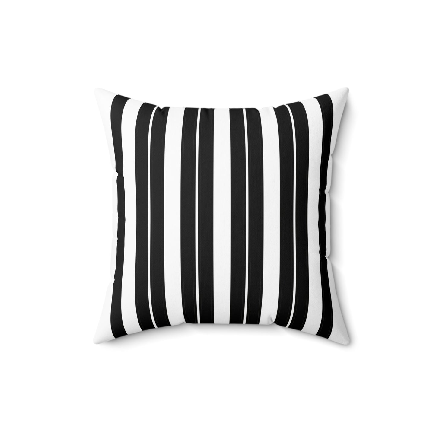 White, Black Retro Stripes Cushion Pillow