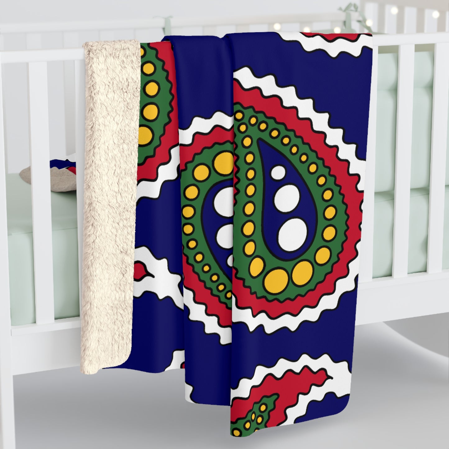 British Virgin Islands Retro Paisley Blanket Throw