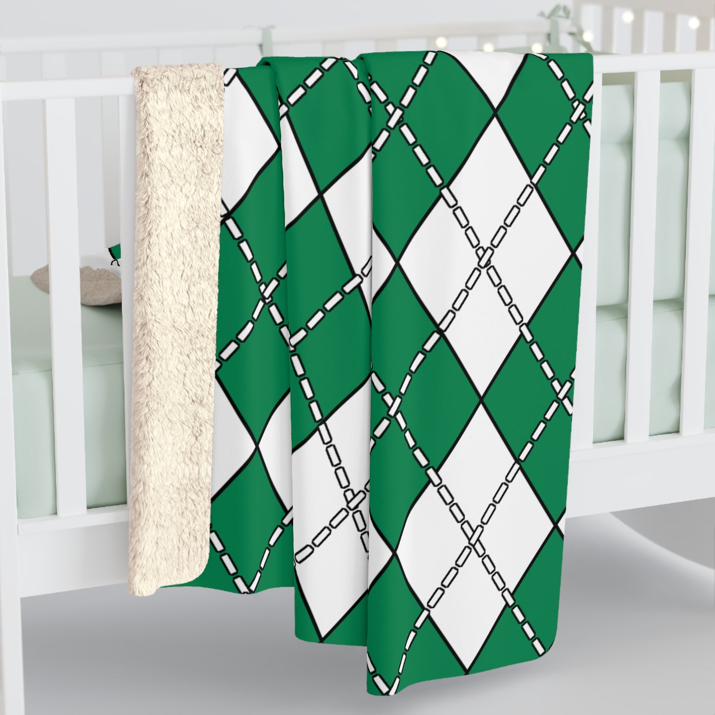 Nigeria Retro Argyle Blanket Throw