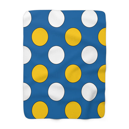 Canary Islands Retro Polka Dots Blanket Throw